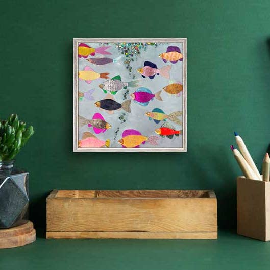 Goldfish Boldfish Mini Framed Canvas for wholesale by GreenBox Art