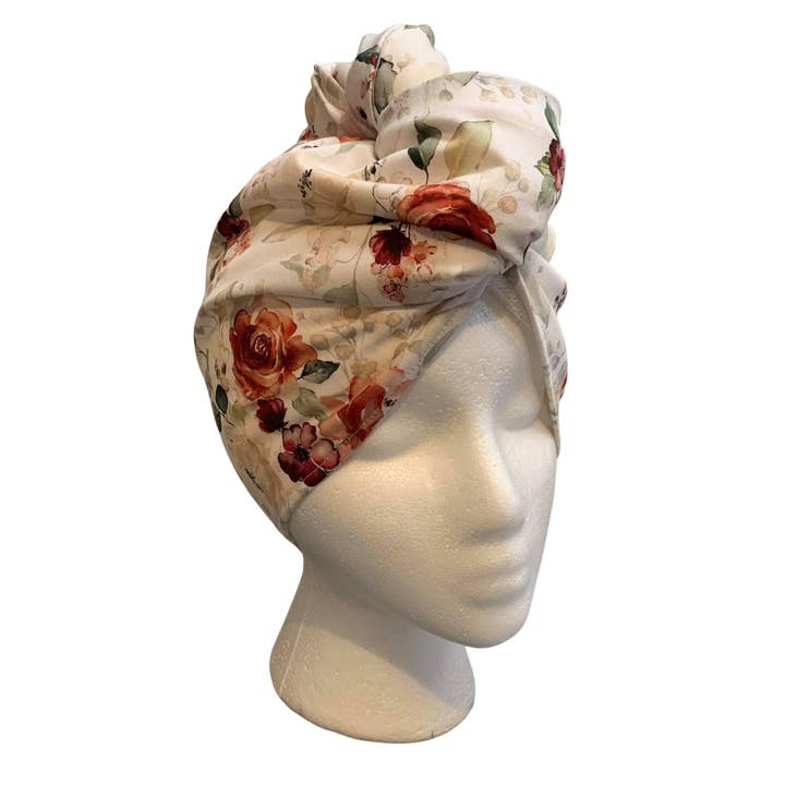 Hair Drying Towel - Coral Flower for wholesale by Créations Minou