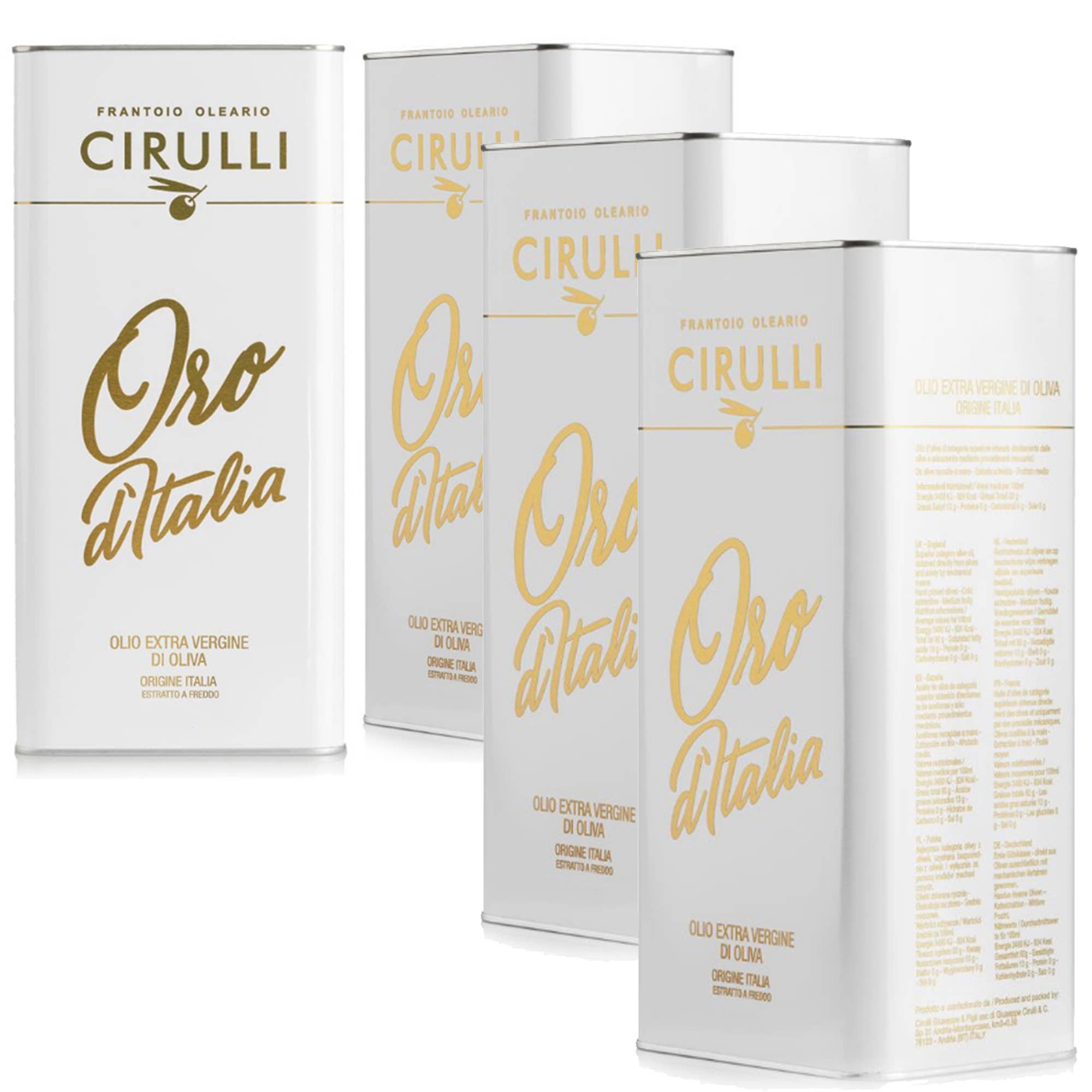 Olio Cirulli - Vente Huile d'olive - 20 bidons d'huile EVO • 20 X 3 litres2