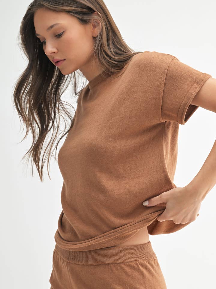 Mono B - Wholesale Lounge Set - Women's - Easy Breezy Sweater Shorts Set2