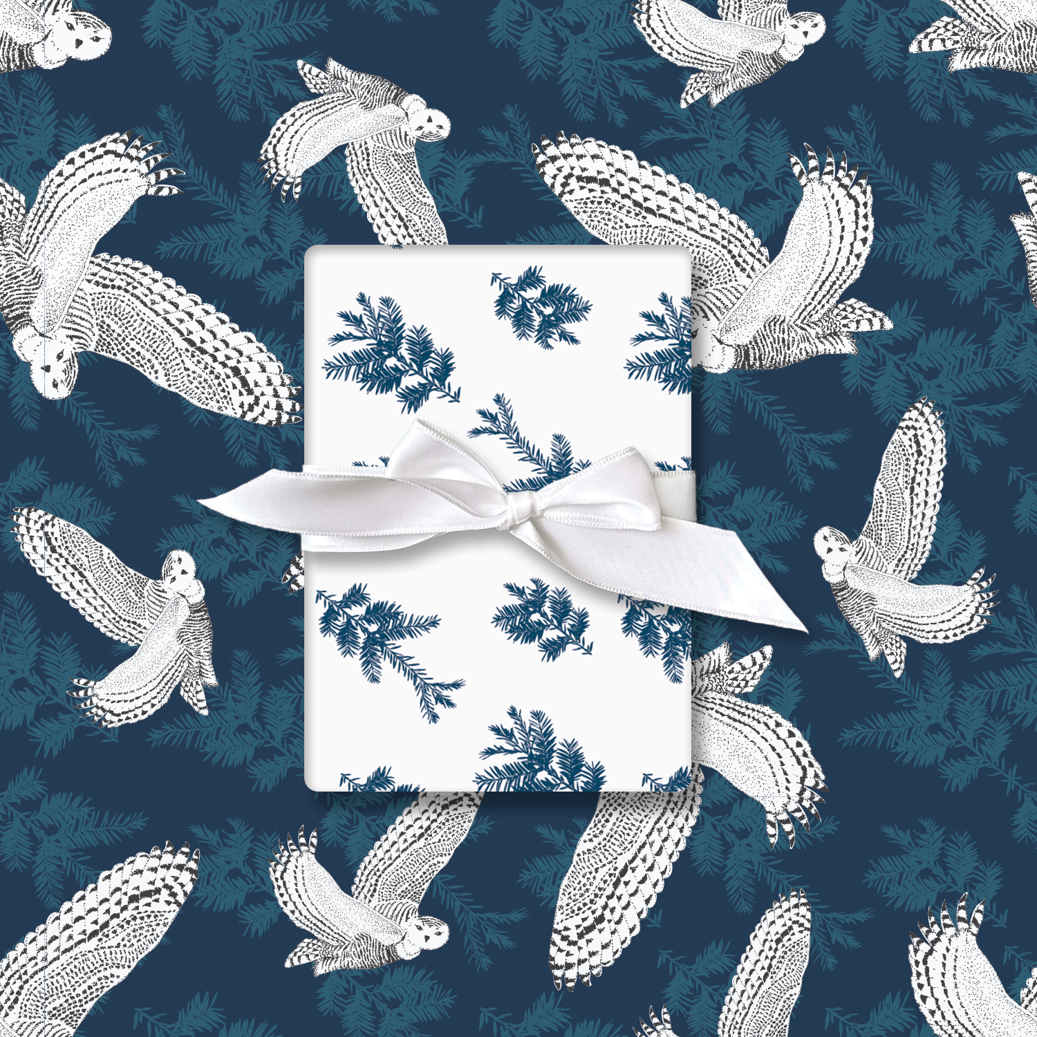 Ballard & Prescott - Wholesale Flat Wrap - Snowy Owl Wrapping Paper5