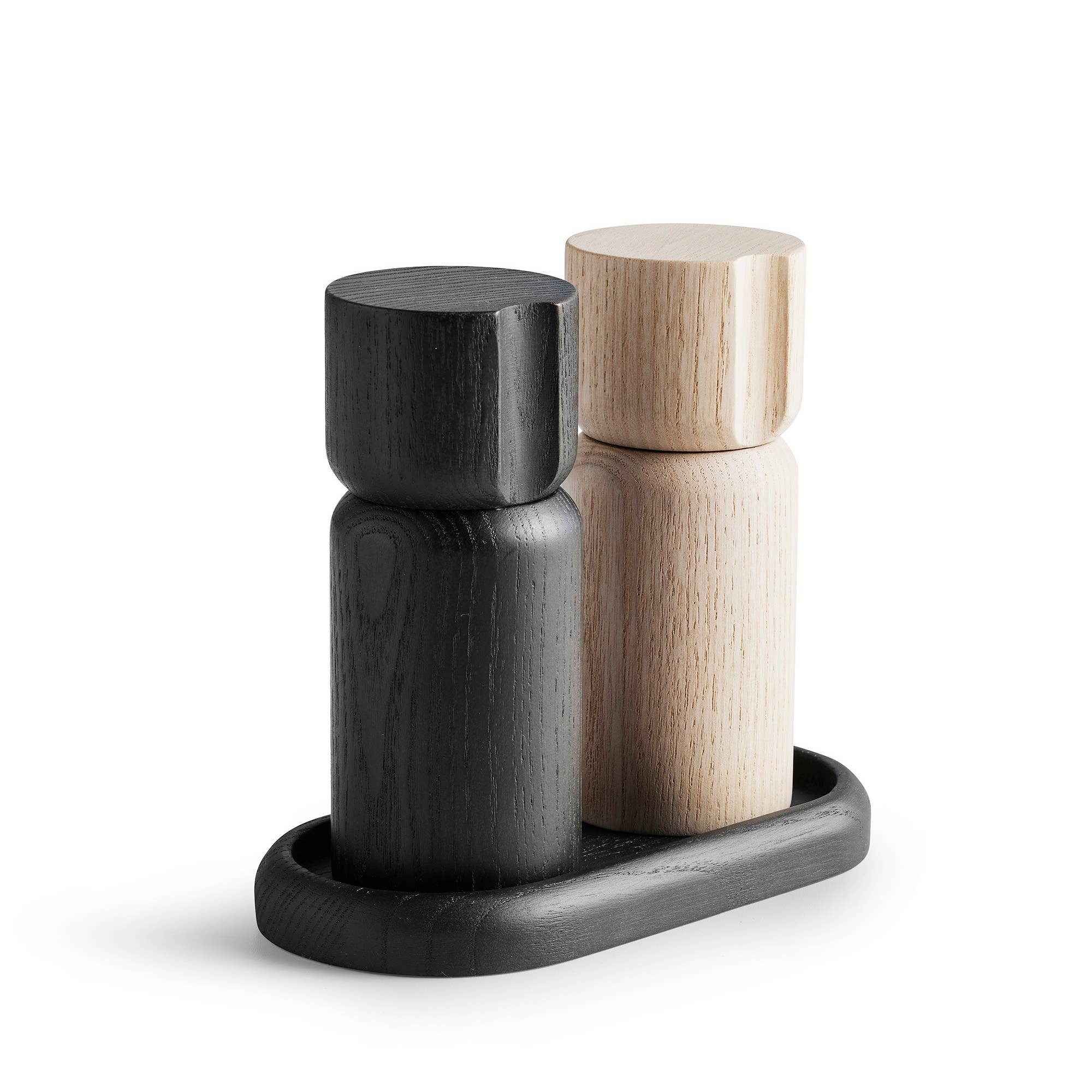 Born in Sweden AB - Wholesale Pepper Mill - Salt and pepper grinder set with mini tray in ash wood3