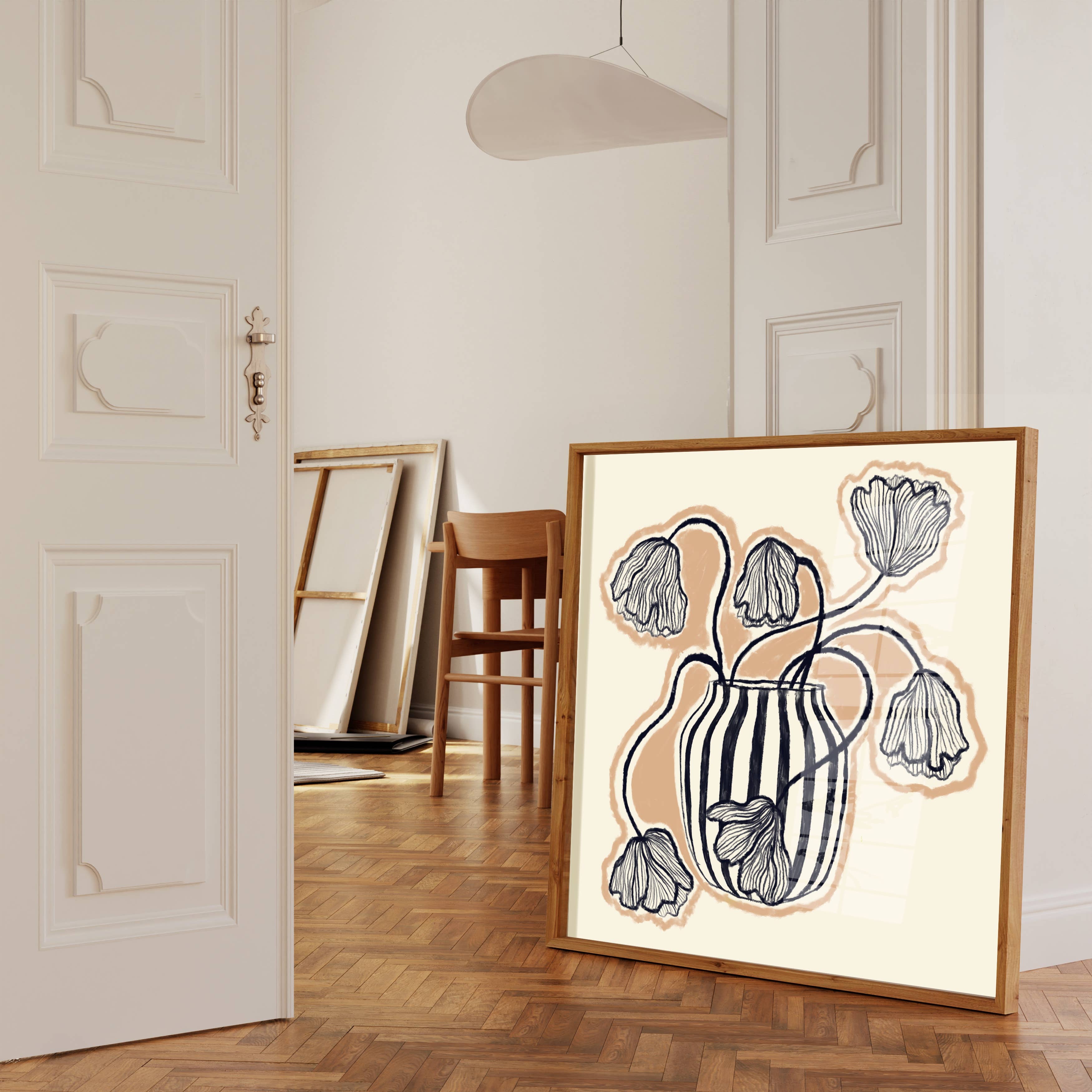 Kate Fox Design – wholesale Konsttryck – Vas i blått konsttryck, konsttryck, handritad konst, knäppa6