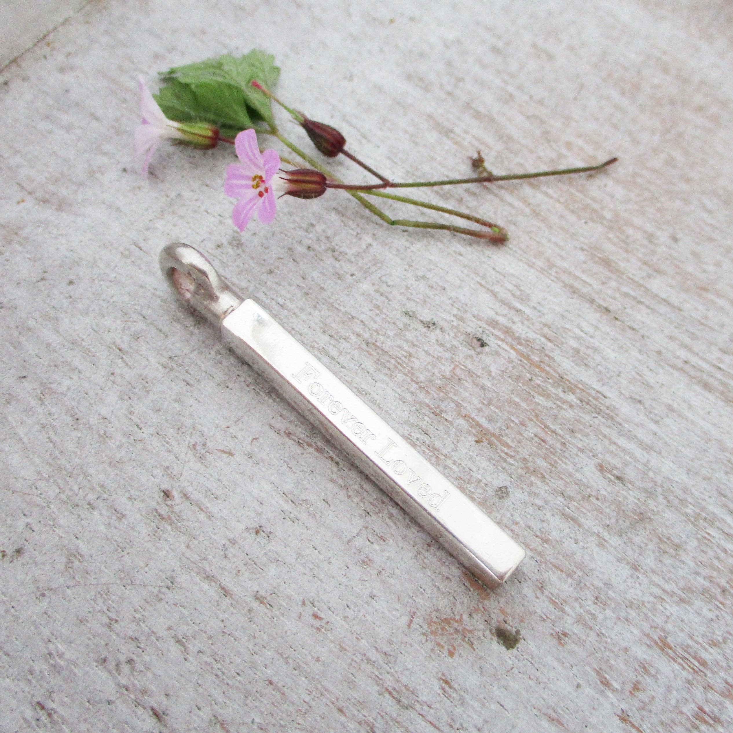 Luxe Design Jewellery - Wholesale Pendant/Charm Necklace - Squared Urn Pendant for Cremation Ashes in Sterling Silver2