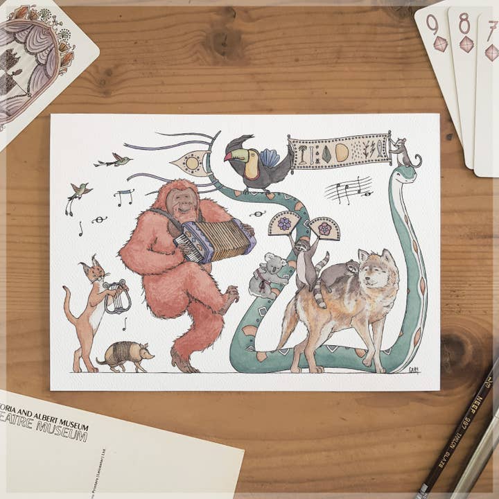 Spring Parade - A5 Art Print for wholesale by Erlenmeyer Art