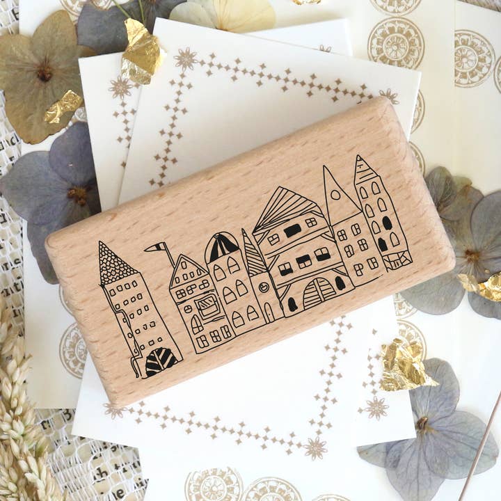 Timbre - Petite série de maisons n° 4 pour la vente par Emadam - Art & Design