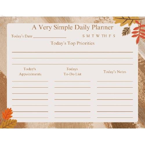 A Very Simple Fall-Themed Daily Desk Pad Planner for wholesale by Shop LD