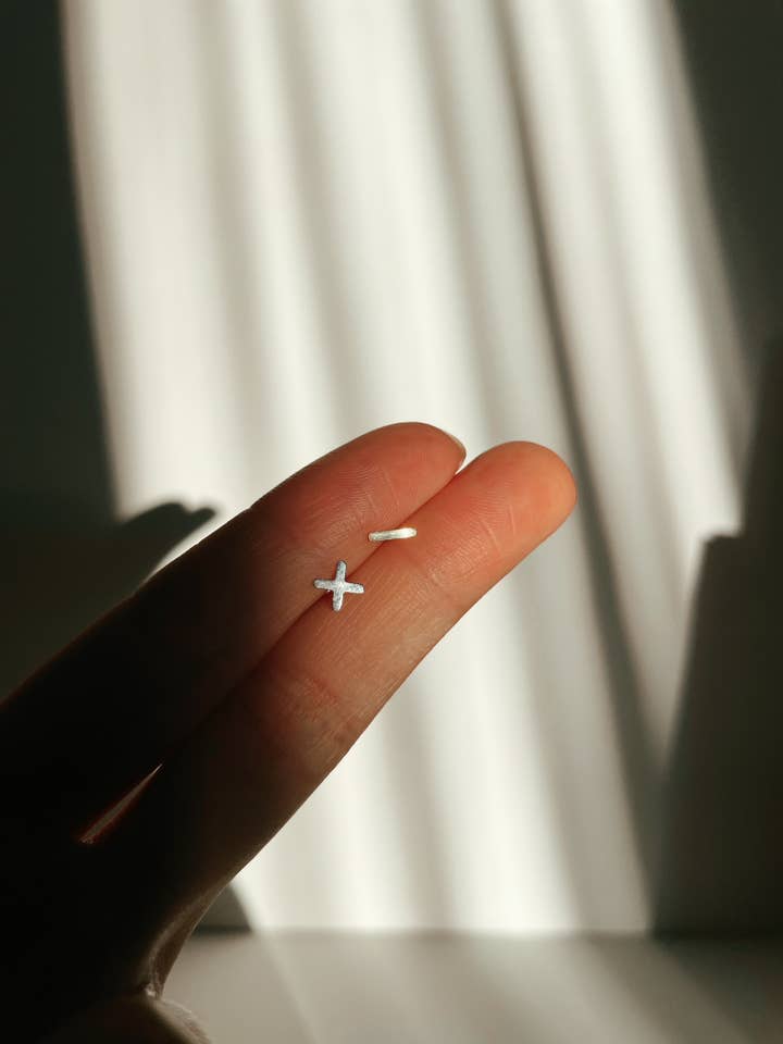 Mathematics | Tiny Minimal Earring Metal Studs for wholesale by Dainty Little Tiny Things