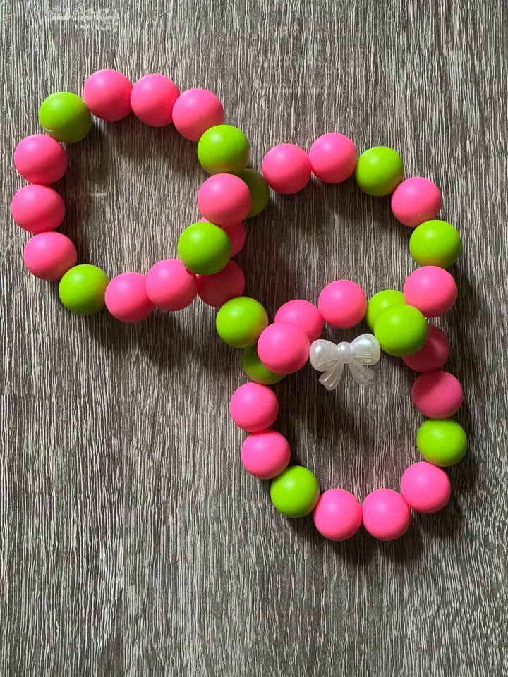 AKA Theme Silicone Bracelet for wholesale by Ida Gee’s Custom Jewelry & Accessories