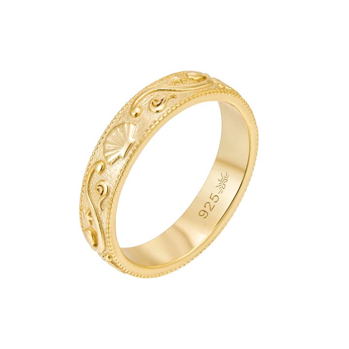 The Salty Gem - Wholesale Band/Stacked Ring - Sol Surfer Ring