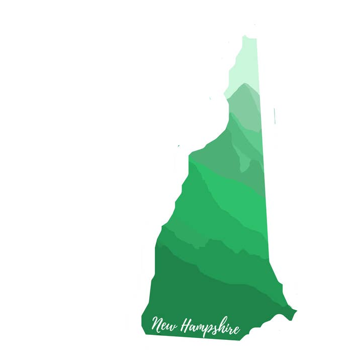 New Hampshire Green Mountains Sticker for wholesale by Nahamsha Gifts