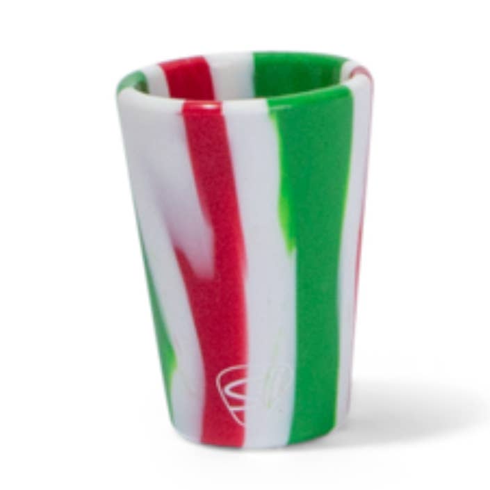 1.5 oz Silicone Silipint Shot Glass - Poinsetta for wholesale by Silipint