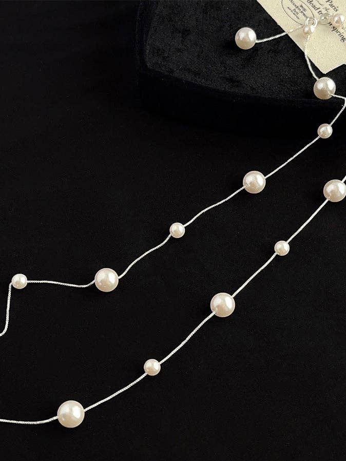 Collana lunga a strati con perle. per la vendita all'ingrosso da parte di Katinki