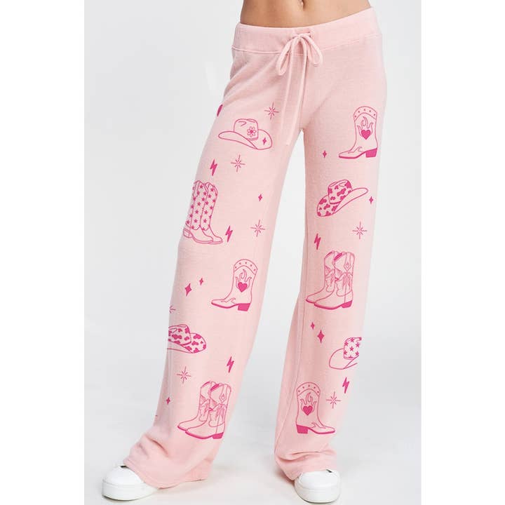 Phil Love - Wholesale Top & Pant Set (NOT Loungewear) - Women's - Cowgirl boots print soft loungewear set p11