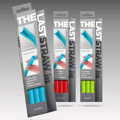 "The Last Straw", Re-usable silicone straws for wholesale by Mobi