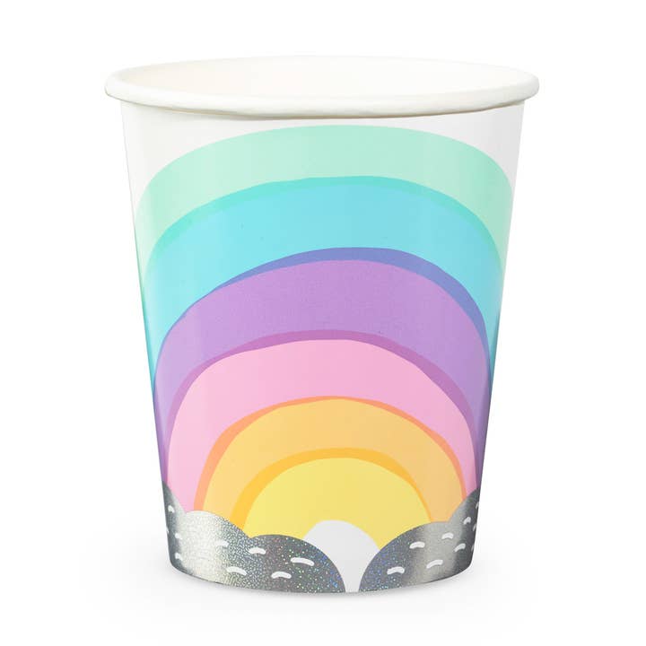 Jollity & Co. + Daydream Society - Vendita all'ingrosso Tazze monouso - Over the Rainbow - Bicchieri da 22,9 oz, 8 pezzi