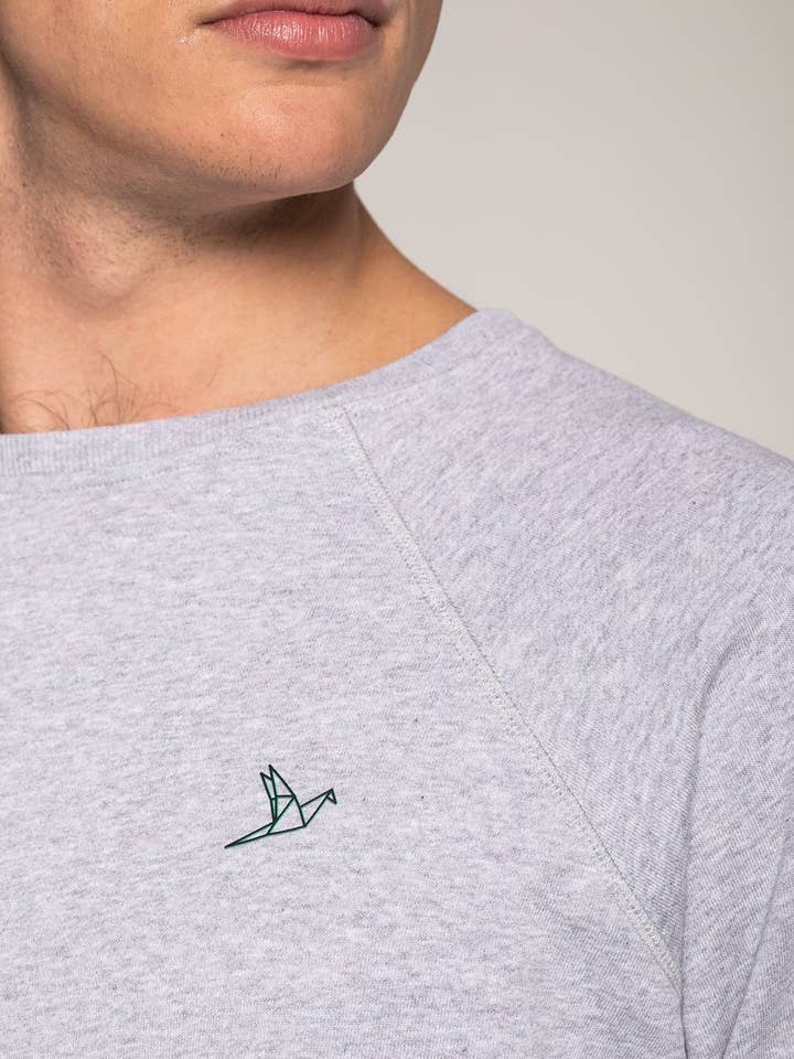 Girocollo da uomo ORILABO Midweight Terry - Grigio per la vendita all'ingrosso da parte di ORILABO Project