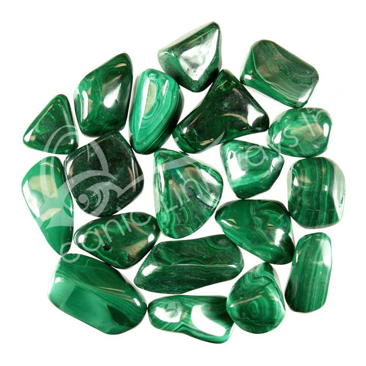Oceanic Linkways Inc - Wholesale Spiritual Stone/Crystal - TUMBLED STONES - MALACHITE 25-40 MM (KG)0