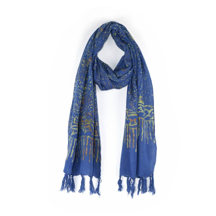 Nusantara Inc. - Wholesale Scarf - Women's - Rayon Batik Scarf - 98781 A-C (Knotted Fringe)27