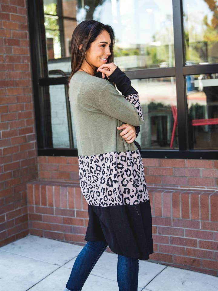 Tickled Teal - Wholesale Cardigan - Women's - The Briana Colorblock Cardigan5