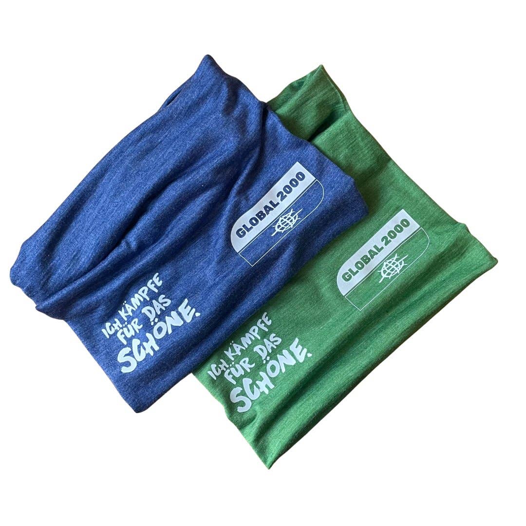 Glückskind – Großhandel Schal – Damen – Schlauch-Loop waldgrün, Merinowolle & Seide (bio/GOTS)1