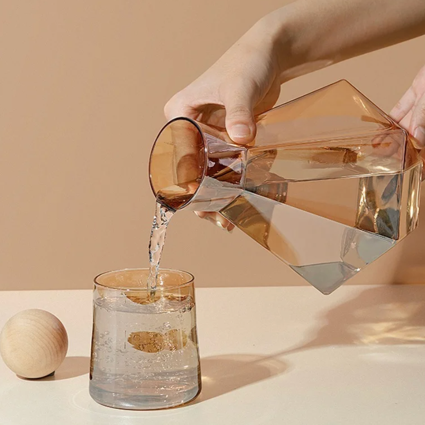 BRECK + FOX - Wholesale Drinking Glass/Cup - Diamond Drinkware 5-Piece Set12