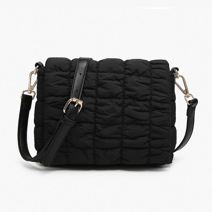 Jen & Co. - Wholesale Crossbody Bag - Women's - M2512 Tegan Quilted Nylon Crossbody w/ Snap Closure