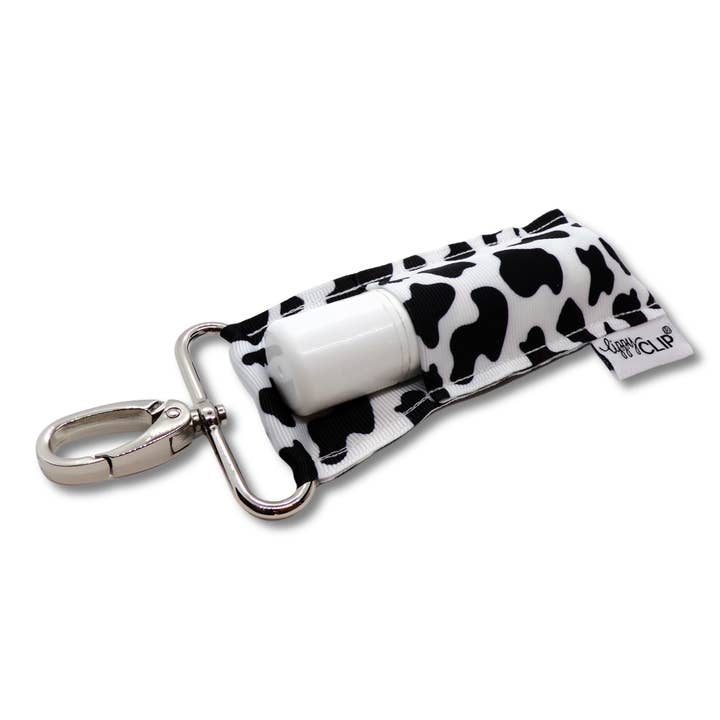 Cow Print LippyClip KISS for Larger Lip Balms for wholesale by LippyClip Lip Balm Holder