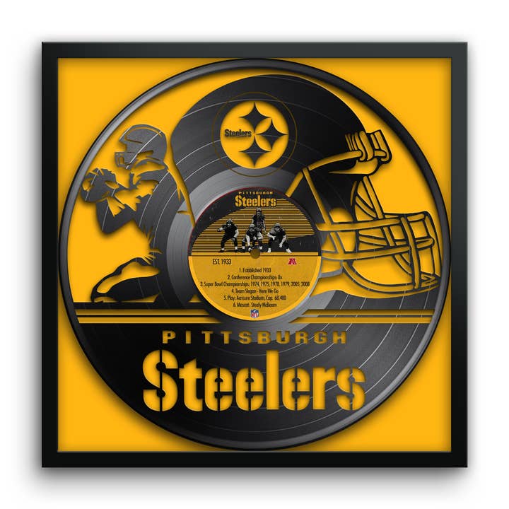 Sporticulture - Wholesale Art Print - NFL Pittsburgh Steelers Framed Art Vinyl Record Print