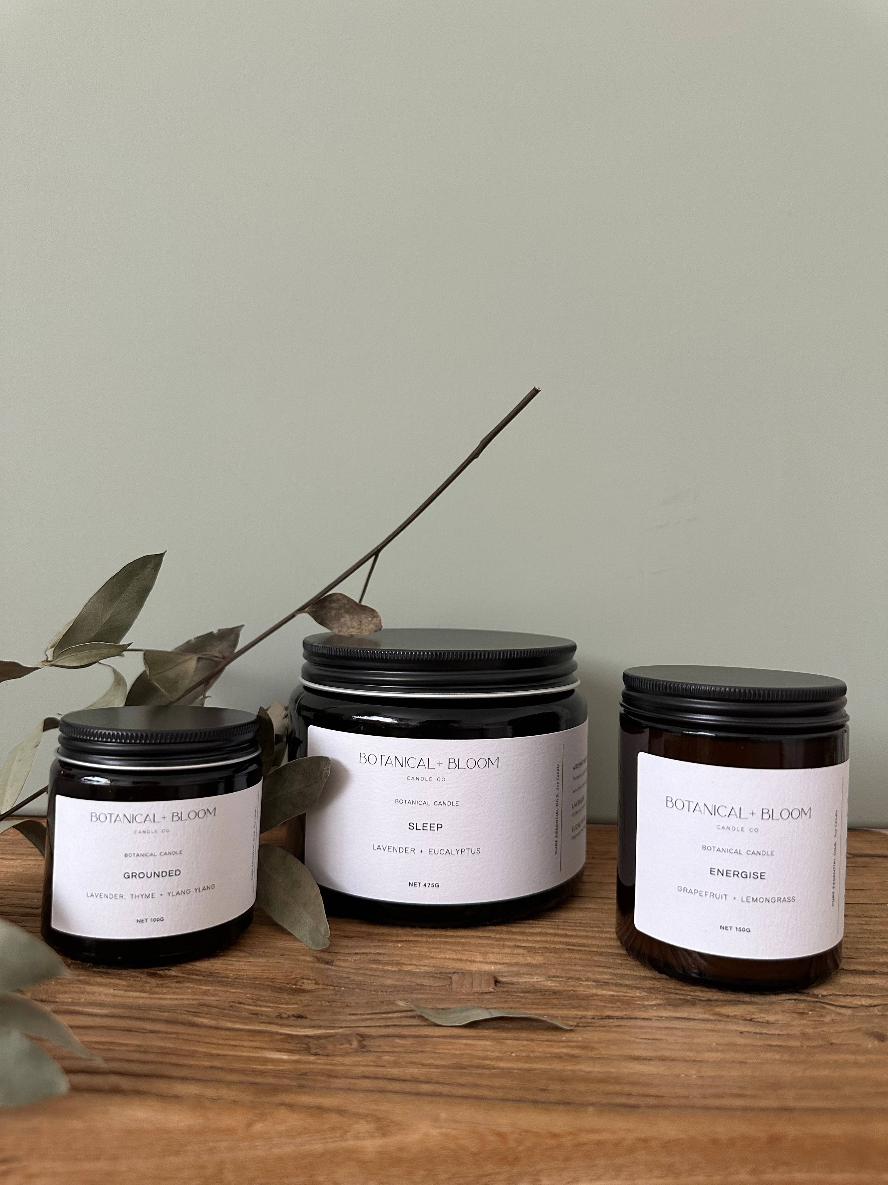 Botanical + Bloom Candle Co. – wholesale Jar/filled candle – Essential Oil, Soy Wax, Botanical Candles (Medium)0