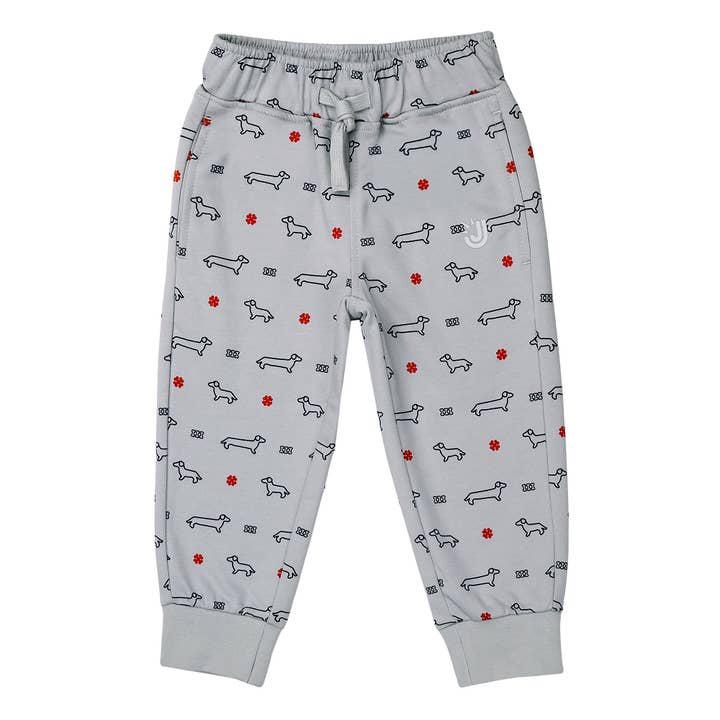 Grey Dachshund | Kids Lite Jogger Pants for wholesale by Jan & Jul