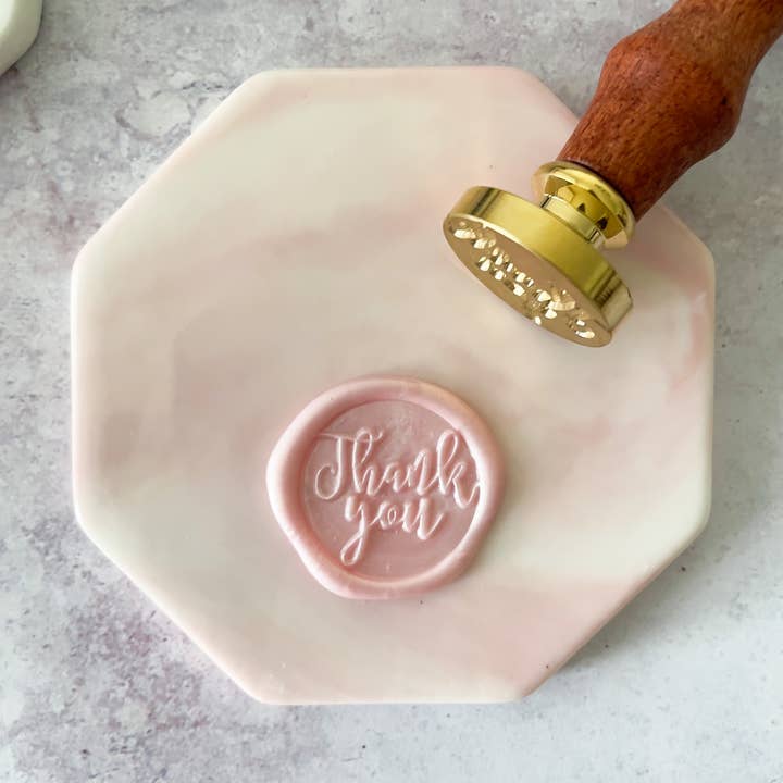 Ceramic Wax Stamp Mat in Pink | Decorative Wax Seal Tile for wholesale by The Natural Paper Company