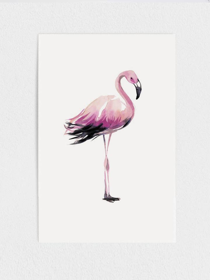 FLAMINGO - PAPER PRINT for wholesale by Art of Marina