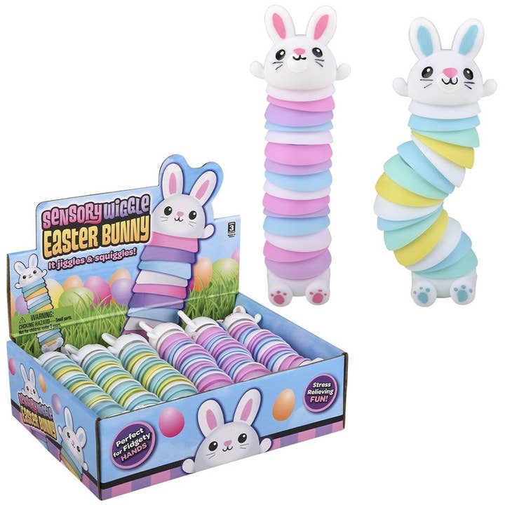 La Luna Bella - Toys - Wholesale Classic Toy - Kids - Sensory Wiggle Easter Bunny 5"
