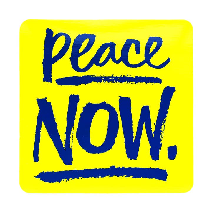 Frog & Toad Press - Wholesale Sticker - Peace NOW. Ukraine Sticker0