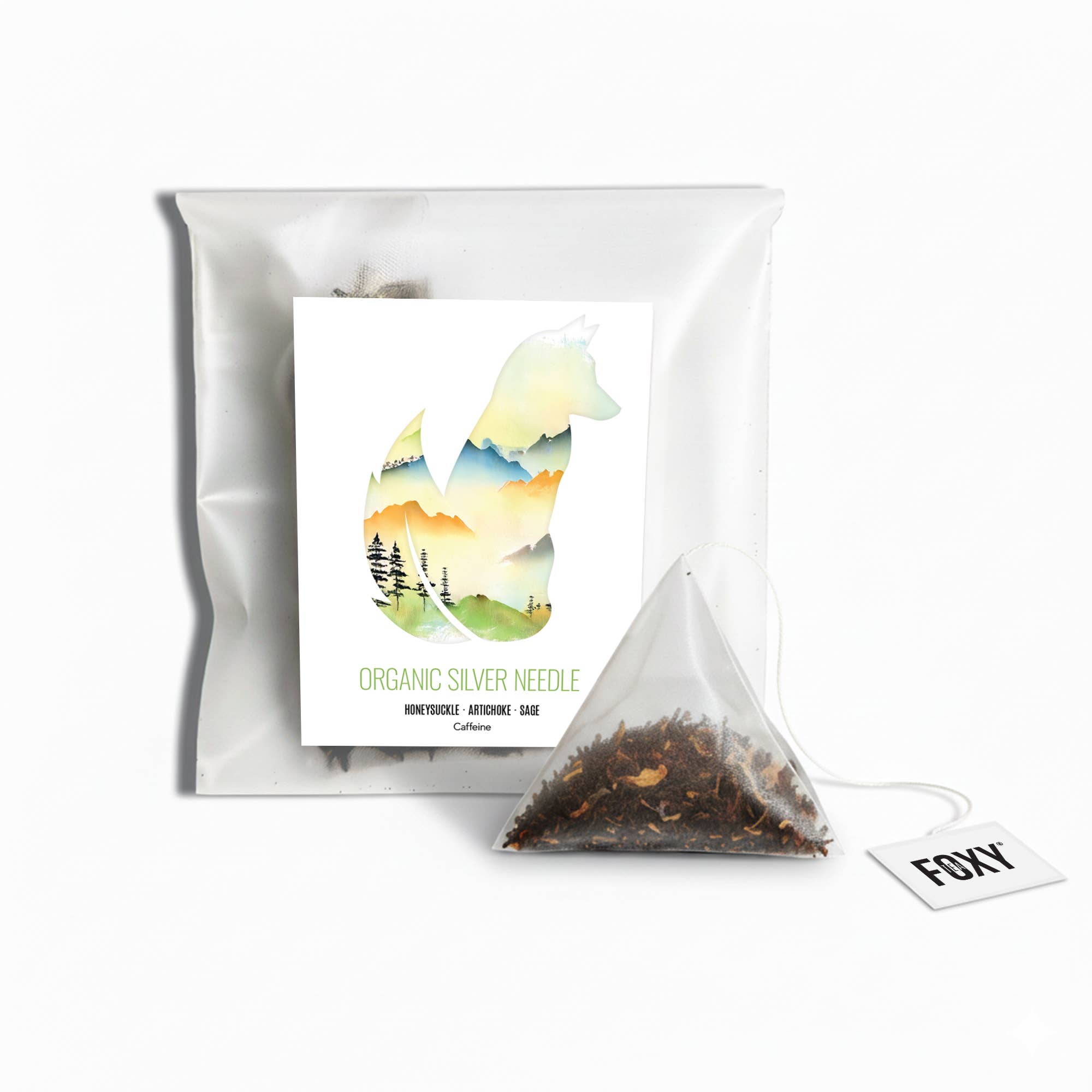 Foxy Tea® – Engroshandel Løs te – Pyramide-tepose til én kop (individuelt indpakket)24