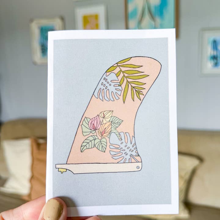 Sierra Rehrer Designs - Wholesale Everyday Greeting Card - Tropical Fin Digital Art Card 4