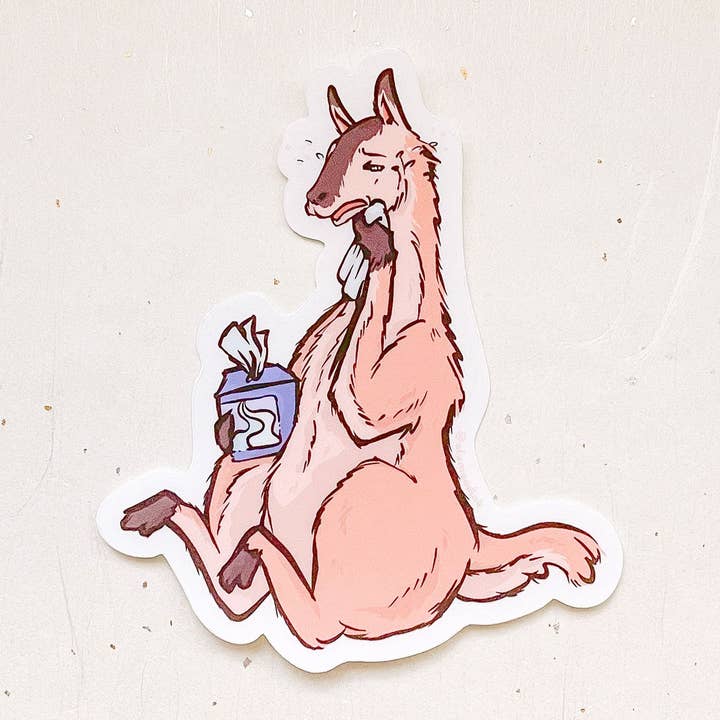 Adhesivo de vinilo transparente Drama Crying Llama para venta al por mayor de Alum and Ink
