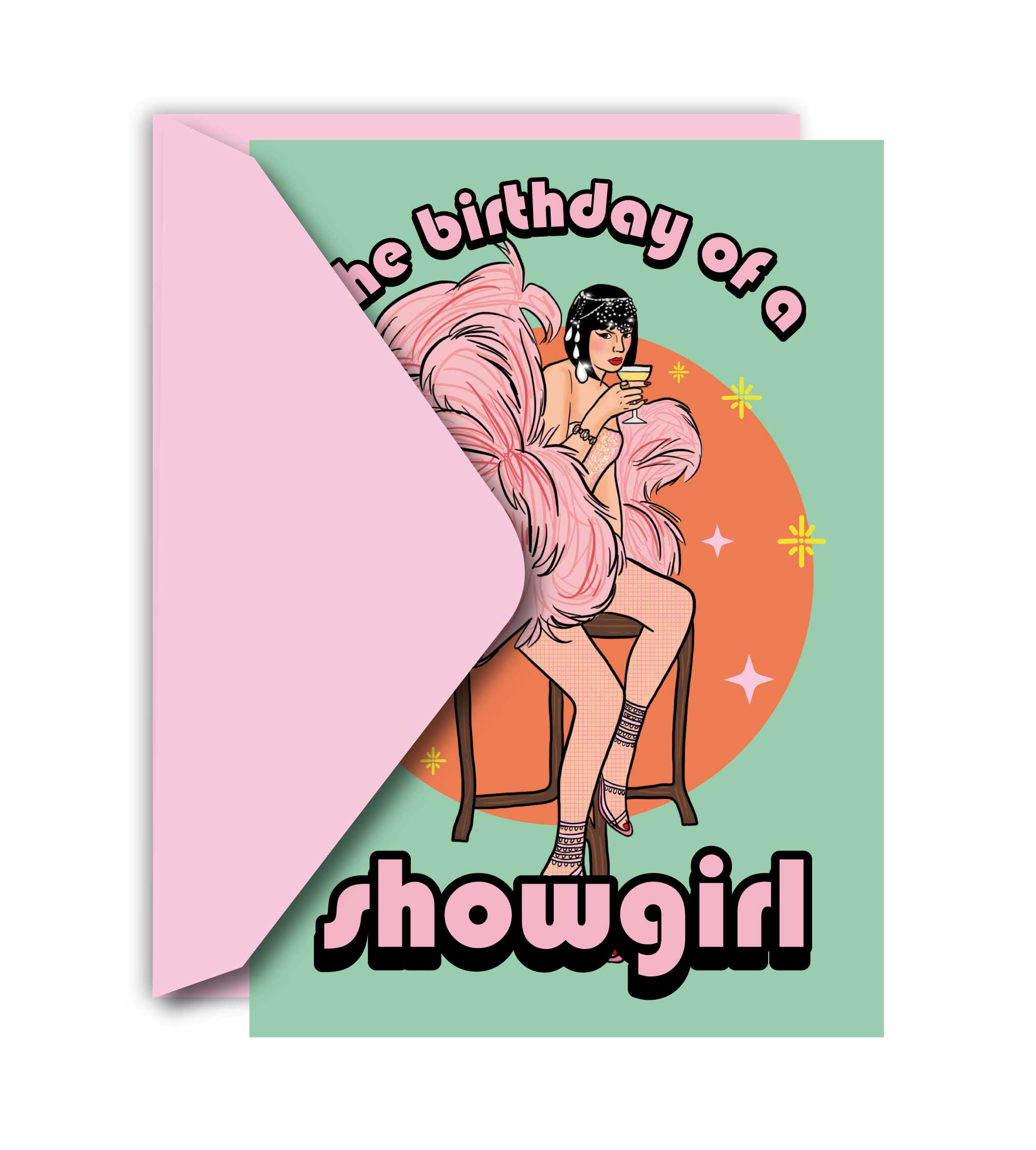 Studio Soph (We Pay Your Import Fees - We Ship DDP) - Wholesale Birthday Card - The Birthday Of A Showgirl Greeting Card 1