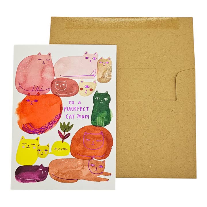 Carte de fête des mères Cat Mom pour la vente par NIQUEA.D