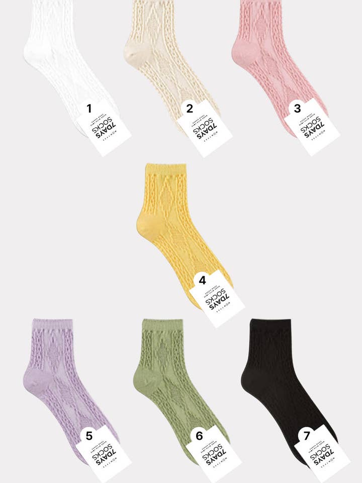 Kvinders Sneaker Vaffel Twist Sokker Daglig sok for engroshandel hos 7DAYSSOCKS