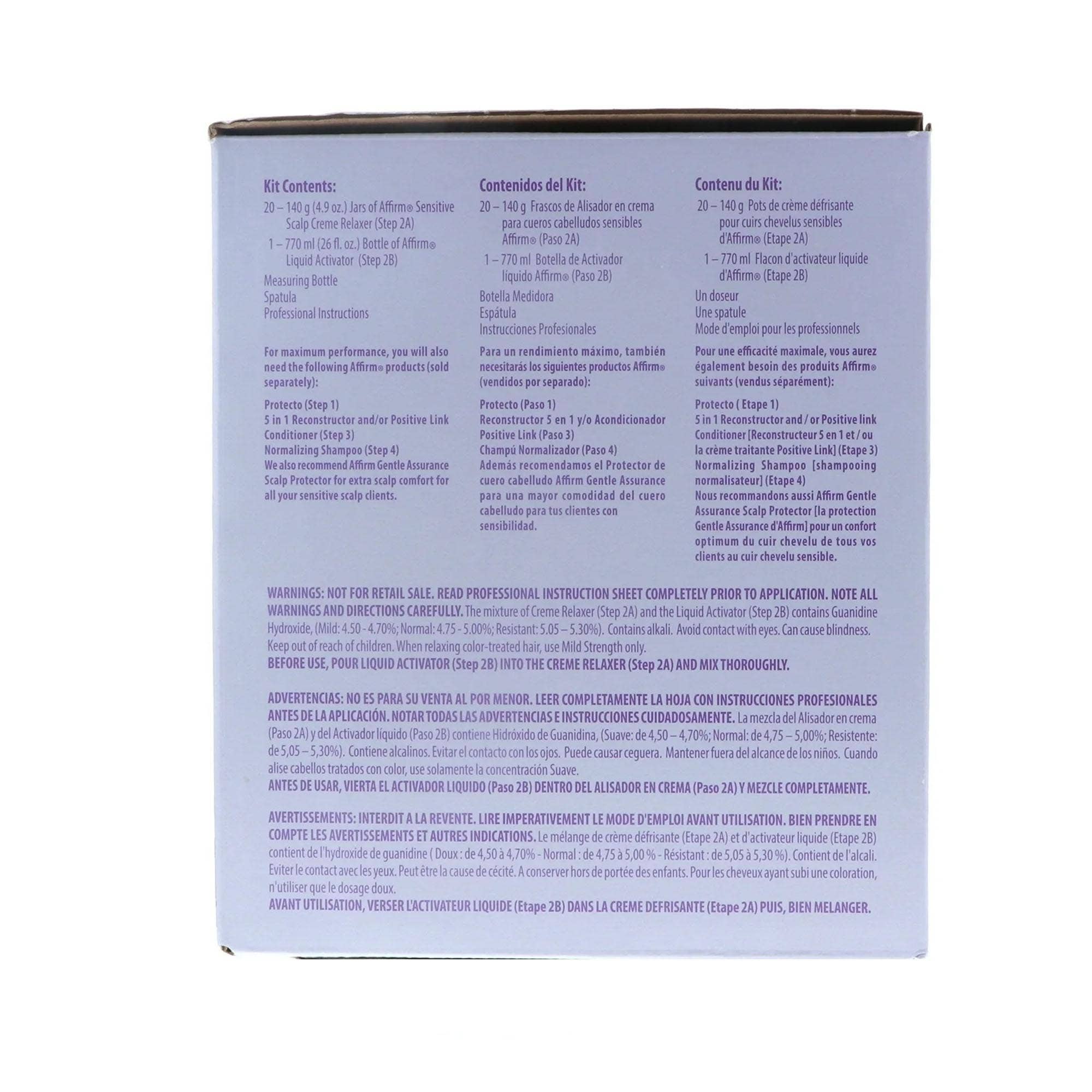 KT Supply - Wholesale Hair Oil - Affirm Moisture Plus Sensitive Scalp Relaxer KIT 4 Pack2