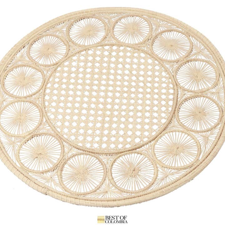 Best of Colombia LLC - Wholesale Placemat - Sol Iraca Placemat