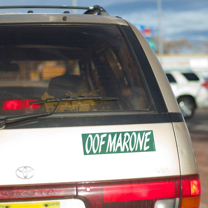 Two Bit Press - Wholesale Sticker - Oof Marone Bumper Sticker - Funny - Sopranos Vintage Style