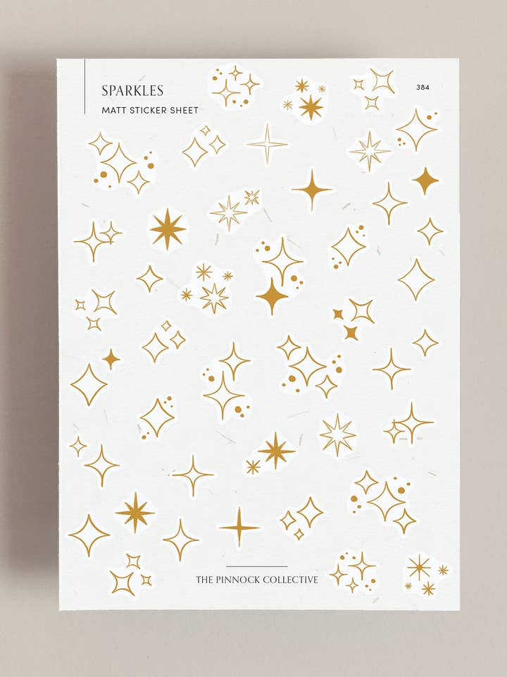 Glitterklistermærkeark for engroshandel hos The Pinnock Collective (US Duty Paid)