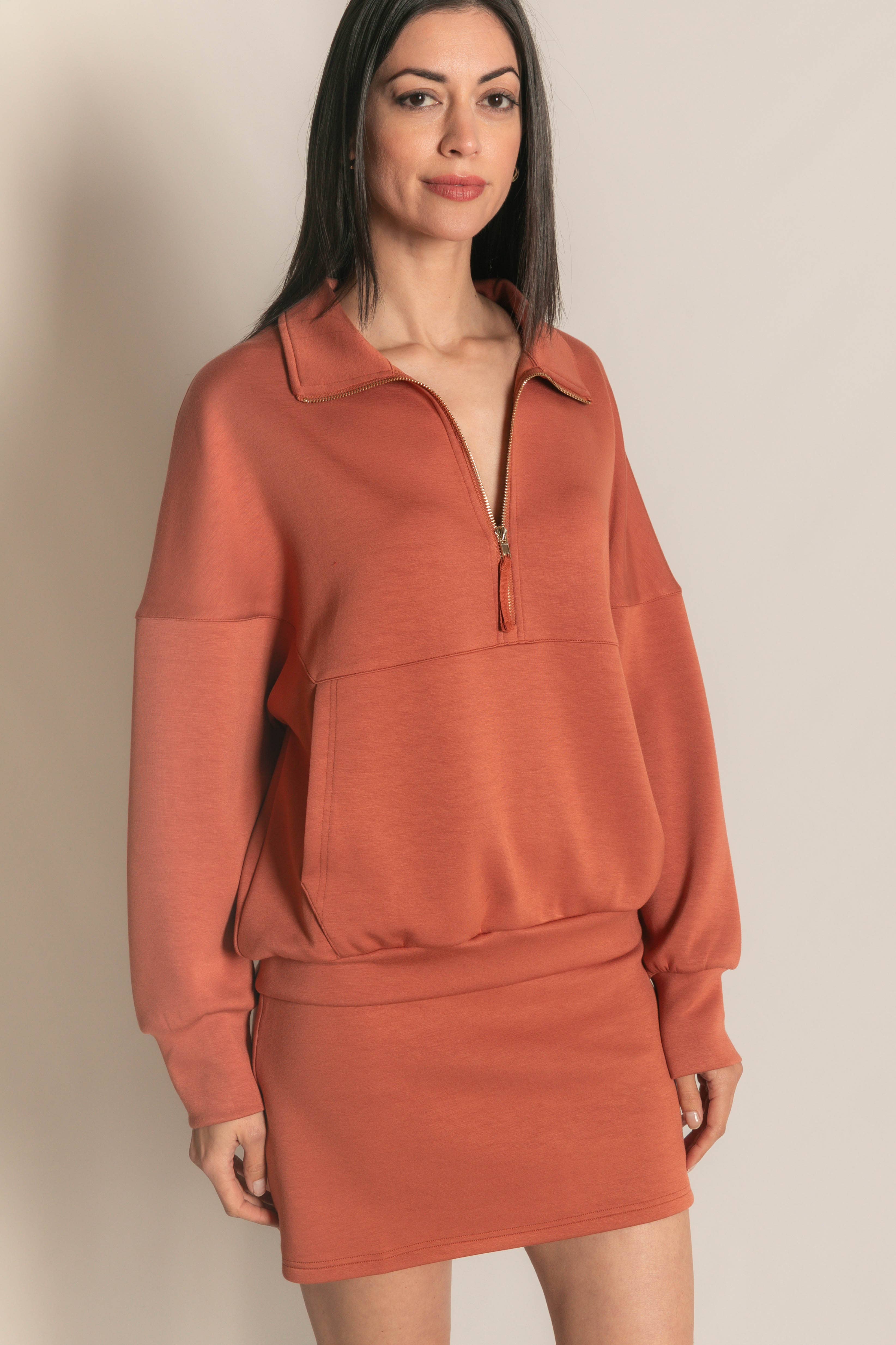 P. CILL - Vente Sweat-shirt – femme - Pull zippé P. CILL Butter en modal92