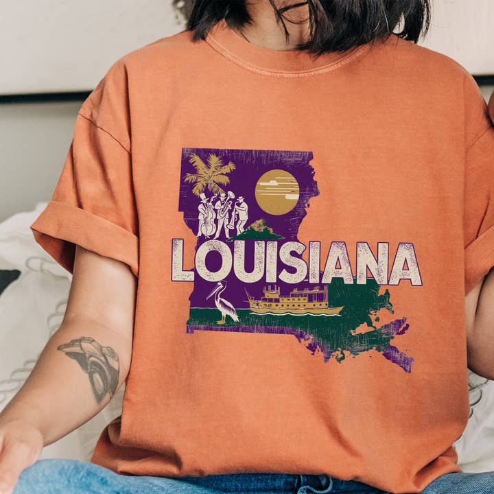 Louisiana State Vintage Shirt for wholesale by EnjoyMyDesign