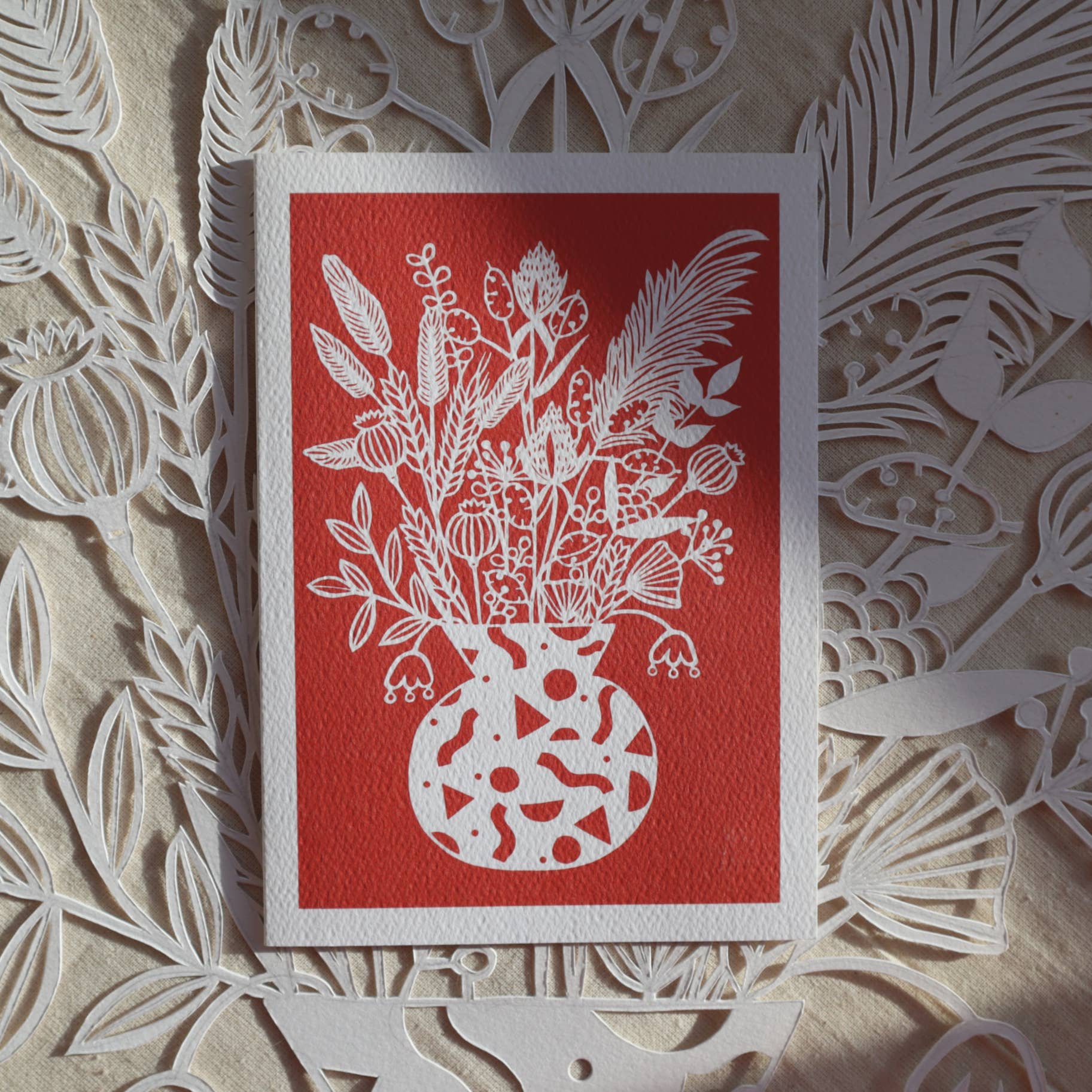 Gemma Barnett - Wholesale Gewone wenskaart - Dried Flowers kaart - 3 kleuren1