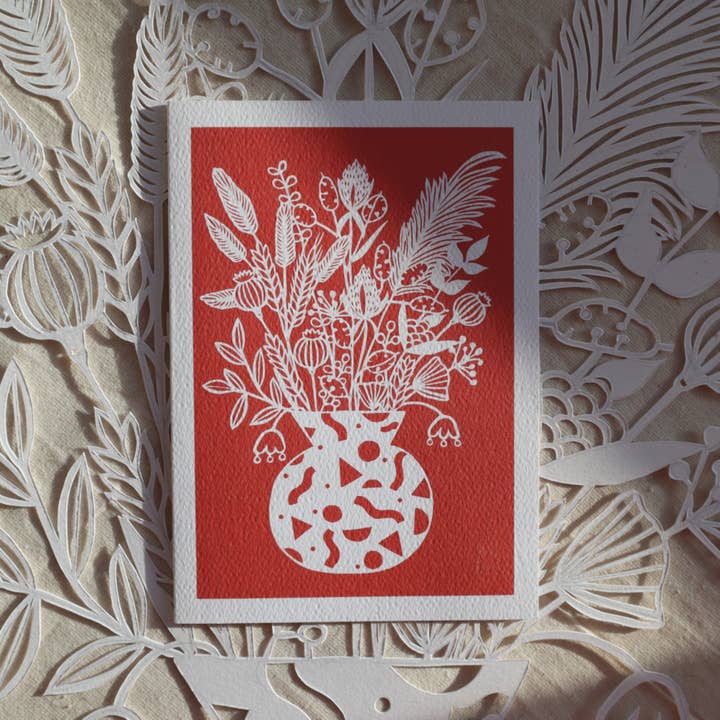 Gemma Barnett - Wholesale Gewone wenskaart - Dried Flowers kaart - 3 kleuren1