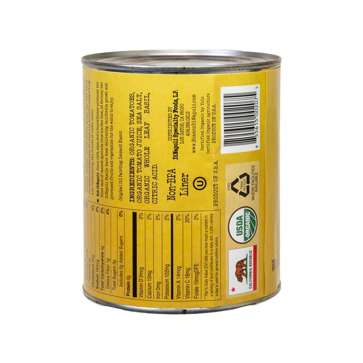 Bianco Dinapoli - Venta al por mayor Lata de conserva - Tomates pelados enteros orgánicos Bianco DiNapoli de 28 onzas (6 unidades)3